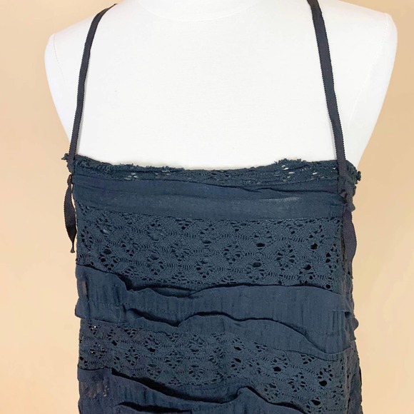 Free People One Women's Shailee Texture Layered Slipdress Mini Dress Size Medium - Picture 4 of 8